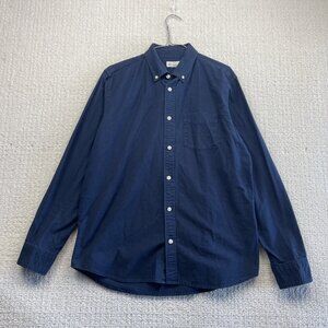 GAP Standard Fit Oxford Shirt M Dark Blue 100% Cotton Long Sleeve Button Down